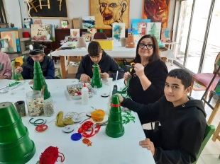 Επίσκεψη στο εργαστήριο της εικαστικού Μαρίας Κυριακού