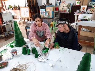Επίσκεψη στο εργαστήριο της εικαστικού Μαρίας Κυριακού