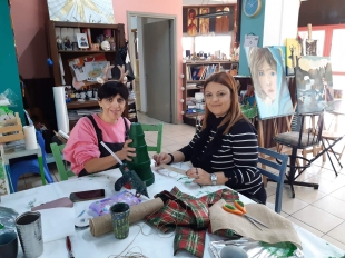 Επίσκεψη στο εργαστήριο της εικαστικού Μαρίας Κυριακού