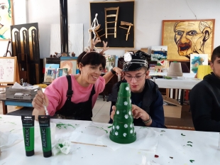 Επίσκεψη στο εργαστήριο της εικαστικού Μαρίας Κυριακού